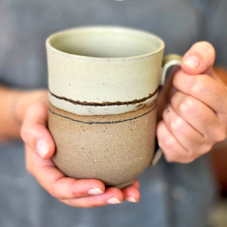 Xxl, Xl, l, M, S size rustic ceramic mug image 1
