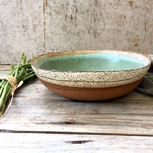 Ceramic bowl, Ceramic bowl, Green bowl, rustic ceramic, Salad bowl, Large bowl, Fruit bowl, Serving bowl, Pottery bowl, rustic bowl,