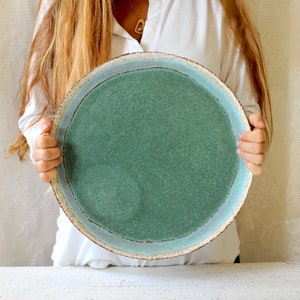 Large rough clay platter