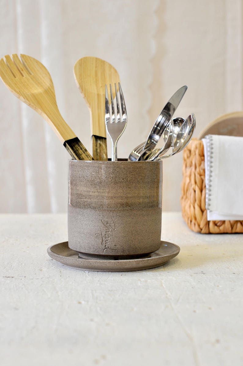 Ceramic Utensils Holder Cultery Dryer Utensils Holder Etsy
