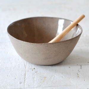 Gray ceramic soup bowl image 9