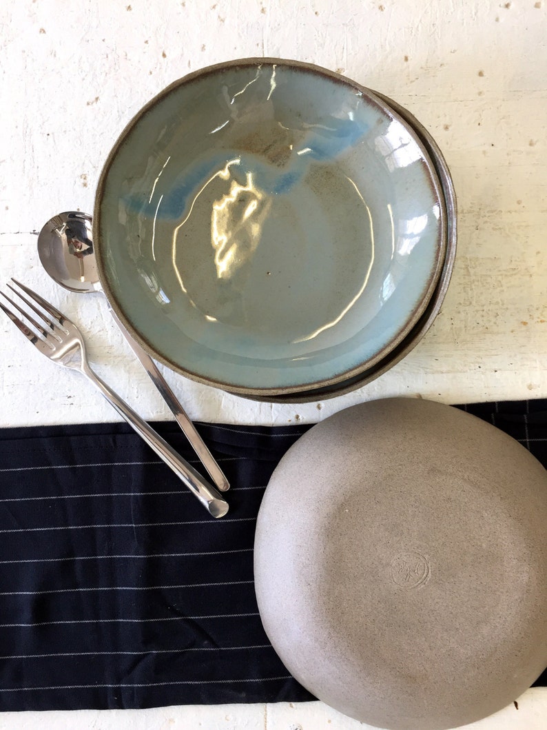 Blue & Grey Ceramic Plate Set of 2 image 7