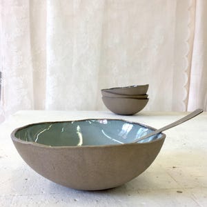 Ceramic bowl, Soup bowl, Mixing bowl, blue ceramic bowl, Serving bowl, Cereal bowl, Pottery bowl, serving dish, blue dish, ramen bowl image 7
