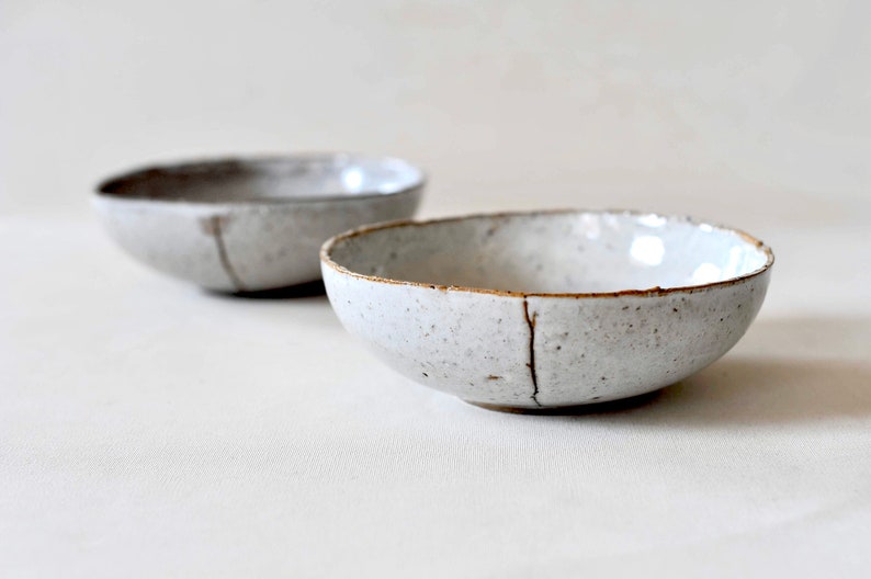 Rustic White Ceramic Soup Bowl Etsy