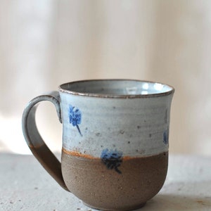 Ceramic mug with blue flowers image 9