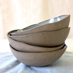 Ceramic bowl, Soup bowl, Mixing bowl, blue ceramic bowl, Serving bowl, Cereal bowl, Pottery bowl, serving dish, blue dish, ramen bowl image 8
