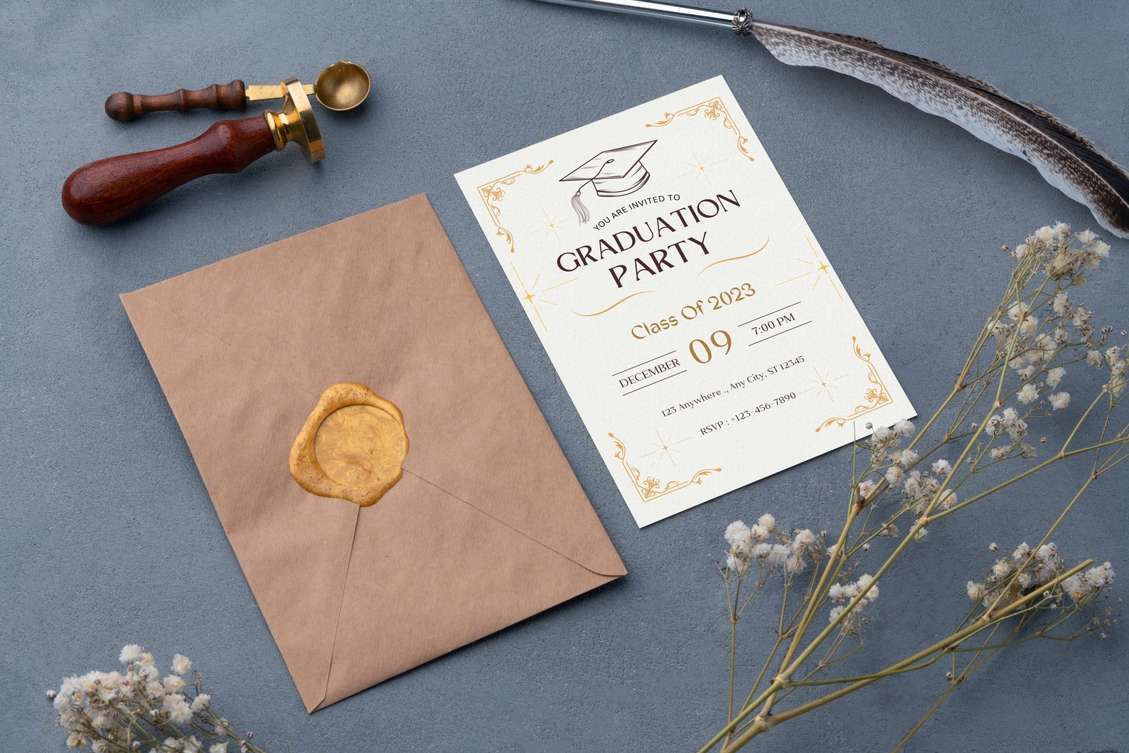 Editable Graduation Party Invitation, Convocation Invitation Template ...