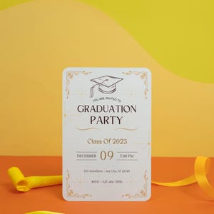 Editable Graduation Party Invitation, Convocation Invitation Template ...