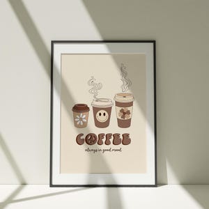 Morning Vibe Coffee Wall Art, Coffee House Decor, Caffeine Lover Gift, Coffee Wall Decor, Home office Wall Poster, Instant Download