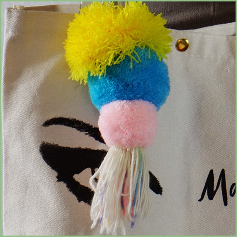 Pompoms Birthday Gift FREE SHIPPING! School accessory Pompoms Tassel Bag accessory Christmas Gift Stocking Stuffers