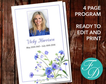 memorial template etsy