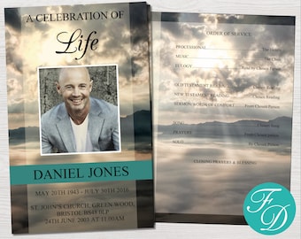 funeral program etsy