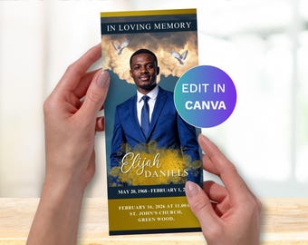 Canva Funeral Programs