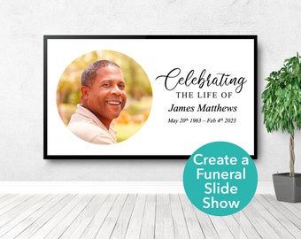 Premium Funeral Slideshow Template with Modern Design | Funeral PowerPoint Template | Memorial Slideshow | Celebration of Life | 0239