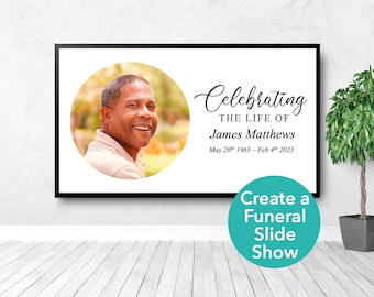 Premium Funeral Slideshow Template with Modern Design | Funeral PowerPoint Template | Memorial Slideshow | Celebration of Life | 0239