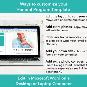 Funeral Program Template For Man Obituary Template Order of Service Memorial Program Celebration of Life Program 0030 image 7