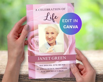 Canva Funeral Programs