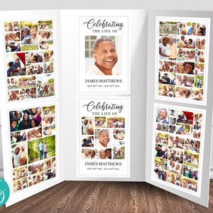 Funeral Poster and Funeral Welcome Sign Bundle | Funeral Photo Display with 6 Celebration of Life Posters for a Funeral Memory Board | 0239