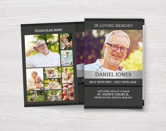 Funeral Program Template for Men | Celebration of Life Program for Men | Obituary Template For Men | Funeral Program Template Word | 0007