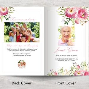 8 Page Funeral Program Template for Woman Eulogy Template Obituary ...
