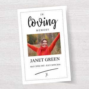 Celebration of Life Program | Printable Funeral Program Template | Classic Order of Service | Memorial Program Template | Funeral Program