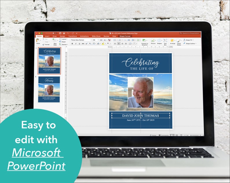Funeral Bundle Funeral Program Template, Funeral Welcome Sign, Funeral Thank You & Invite, Funeral Slideshow included 0036 image 5
