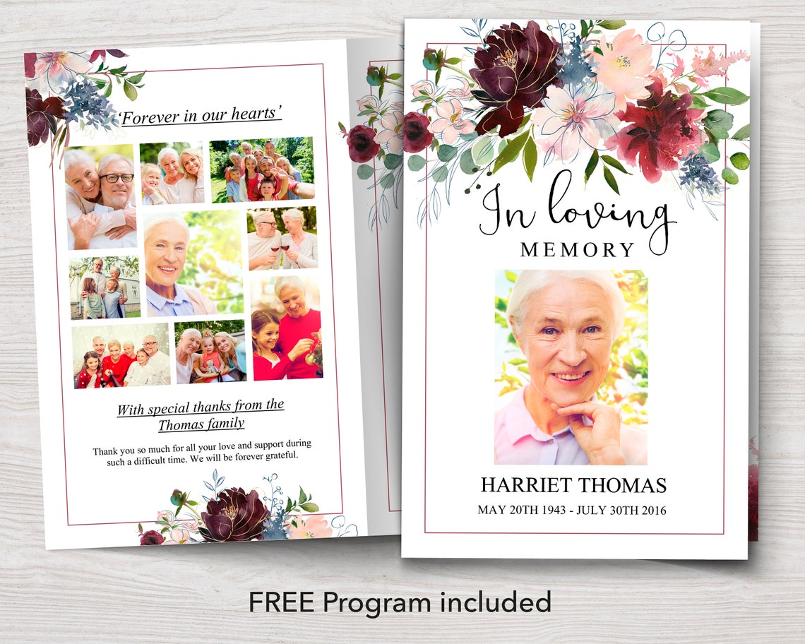 Celebration of Life Powerpoint Template + FREE Funeral Program