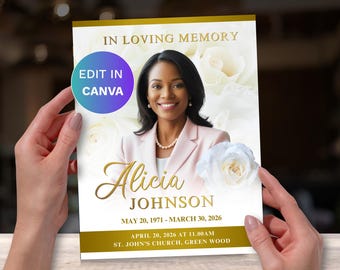 Canva Funeral Programs