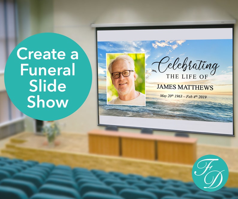 Funeral Bundle Funeral Program Template, Funeral Welcome Sign, Funeral Thank You & Invite, Funeral Slideshow included 0036 image 6
