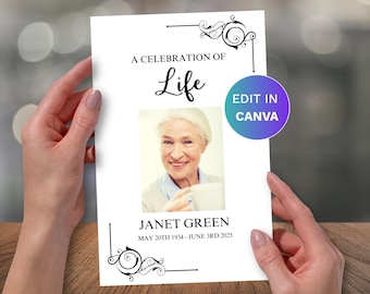Canva Funeral Programs