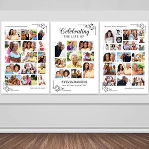 Funeral Photo Display for Woman | Celebration of Life Poster for Women | Funeral Welcome Sign For Woman | Memorial Poster for Women | 0262