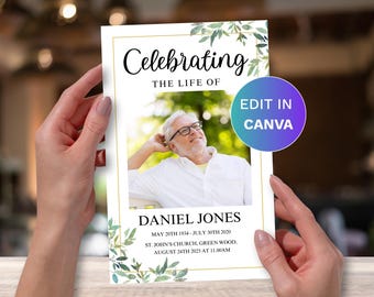 Canva Funeral Programs
