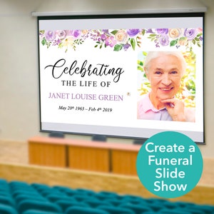 Lilac Funeral Slideshow Template | Funeral PowerPoint | Celebration of Life | Funeral PowerPoint Presentation | Funeral Slide Show | 0094