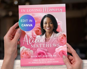Canva Funeral Programs
