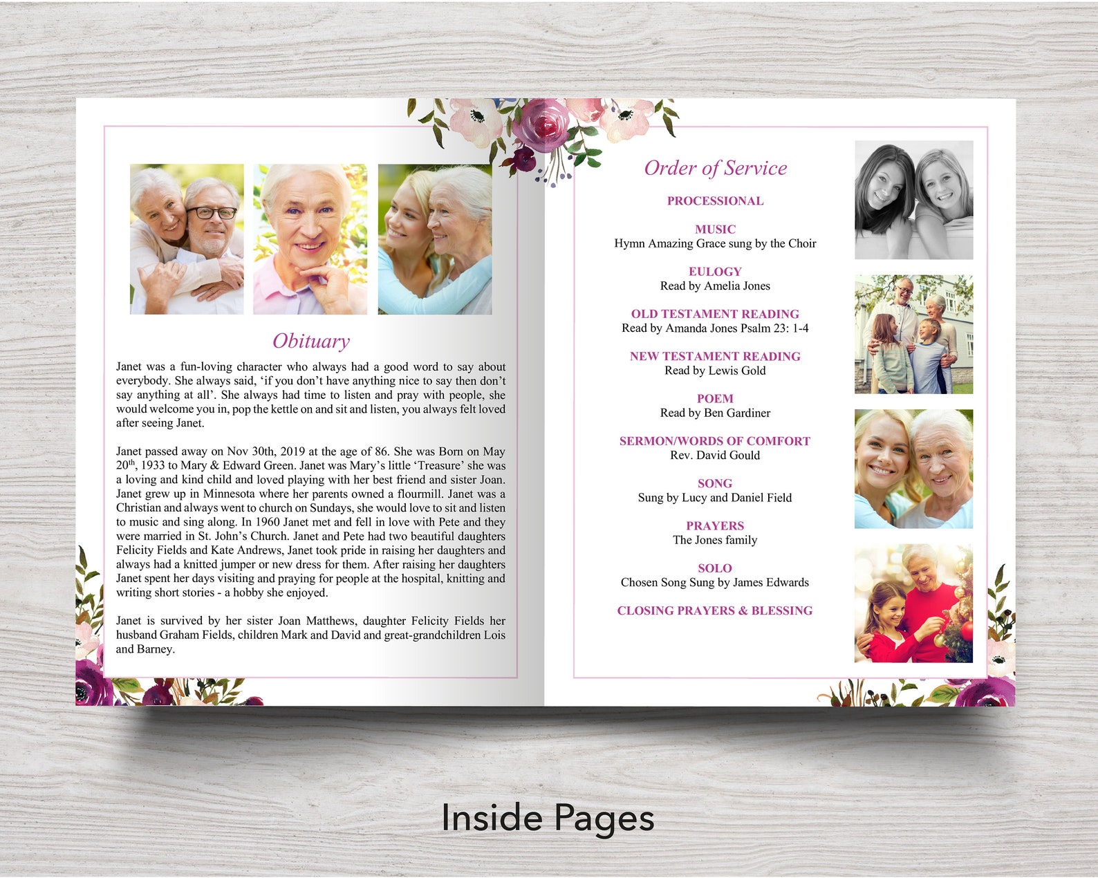 Etsy Obituary Templates Etsy Obituary Templates