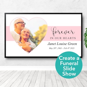 Premium Funeral Slideshow Template | Pink Funeral PowerPoint Template | Memorial Slideshow | Funeral Decorations | Celebration of Life Decor