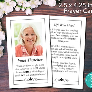 Funeral Prayer Card | Memorial Ideas | Funeral Ideas | Funeral Printables | Editable Prayer Cards | Funeral Favor | Prayer Cards | 0282