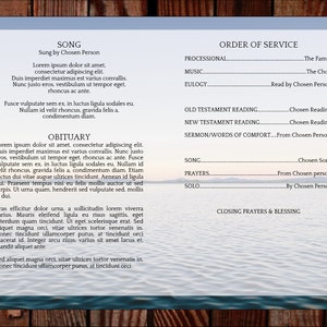 Funeral Program Template for Man Celebration of Life Program Obituary Template Memorial Program Funeral Printables 0050 image 3