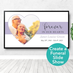 Premium Funeral Slideshow Template | Purple Celebration of Life Slideshow | Purple Memorial Slideshow | Funeral PowerPoint Template