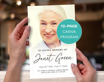 Canva Funeral Programs