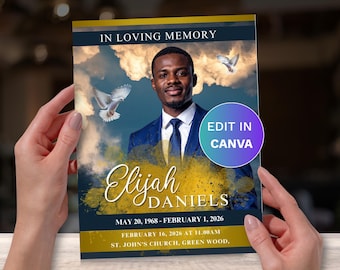 Canva Funeral Programs