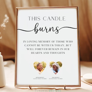 This Candle Burns Wedding Sign, Memory Candle Sign, Minimalist Wedding Memory Sign, Memorial Wedding Sign, Candle Burns Sign, Memorial Table