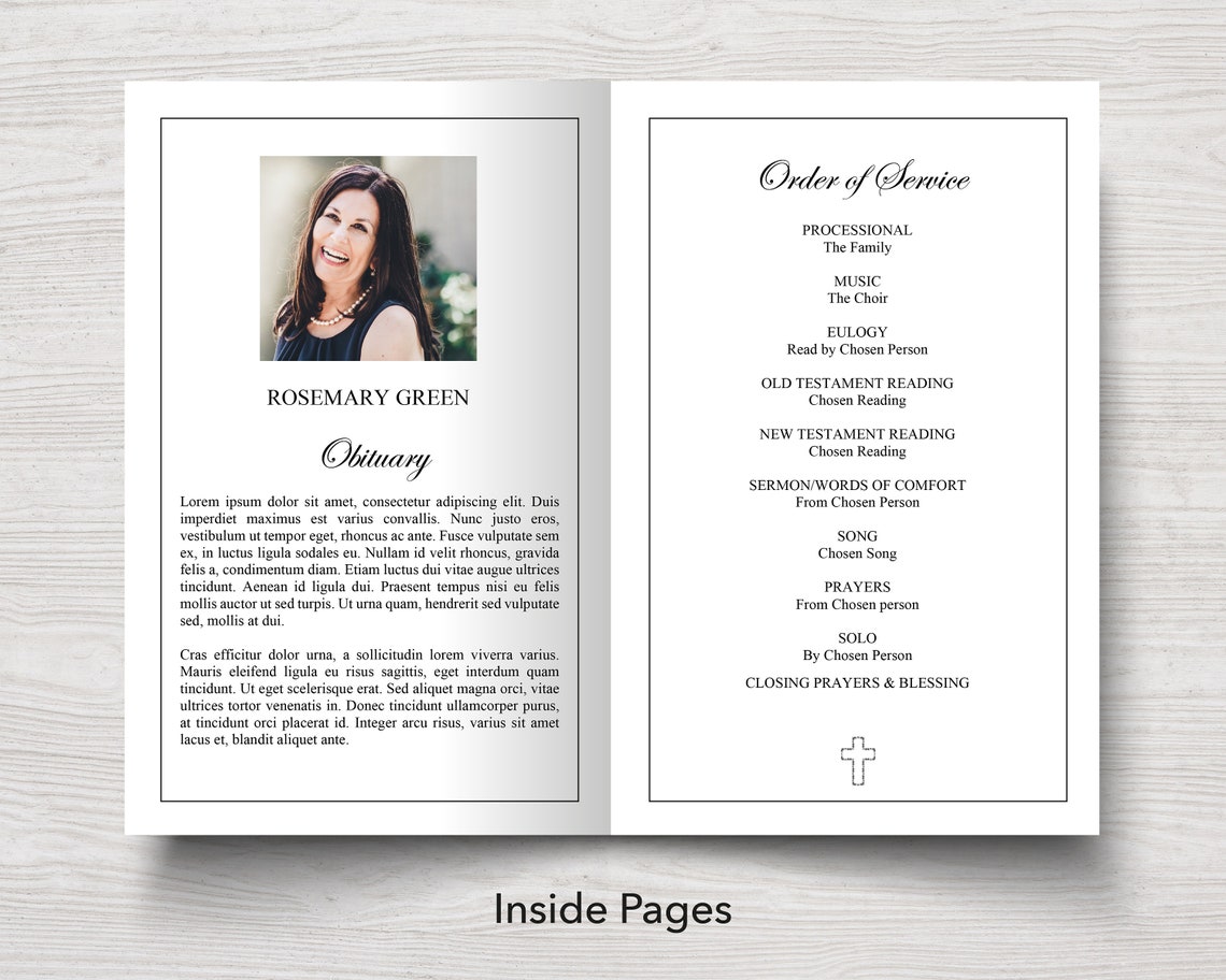 Catholic Memorial Service Program Template