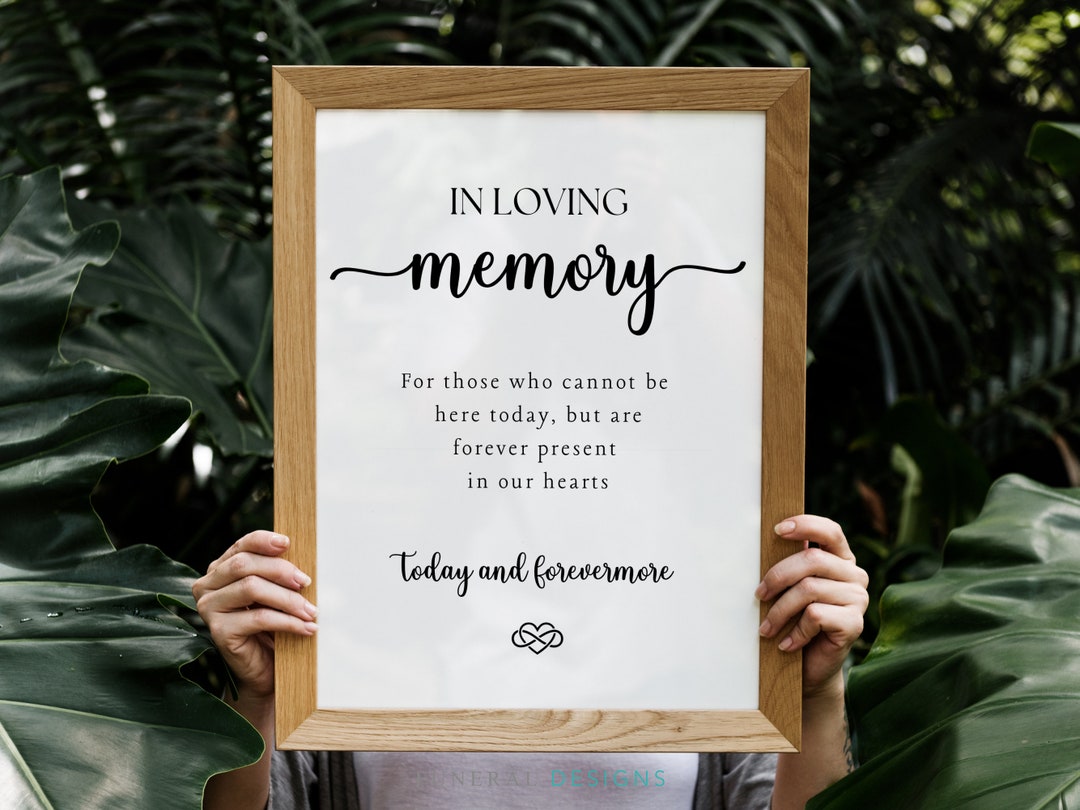 Wedding Memory Sign, Minimalist Memorial Wedding Sign, in Loving Memory ...