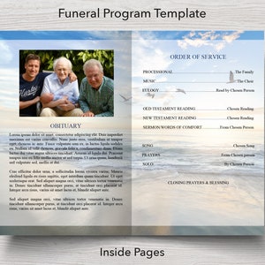 Funeral Bundle Funeral Program Template, Funeral Welcome Sign, Funeral Thank You & Invite, Funeral Slideshow included 0036 image 3