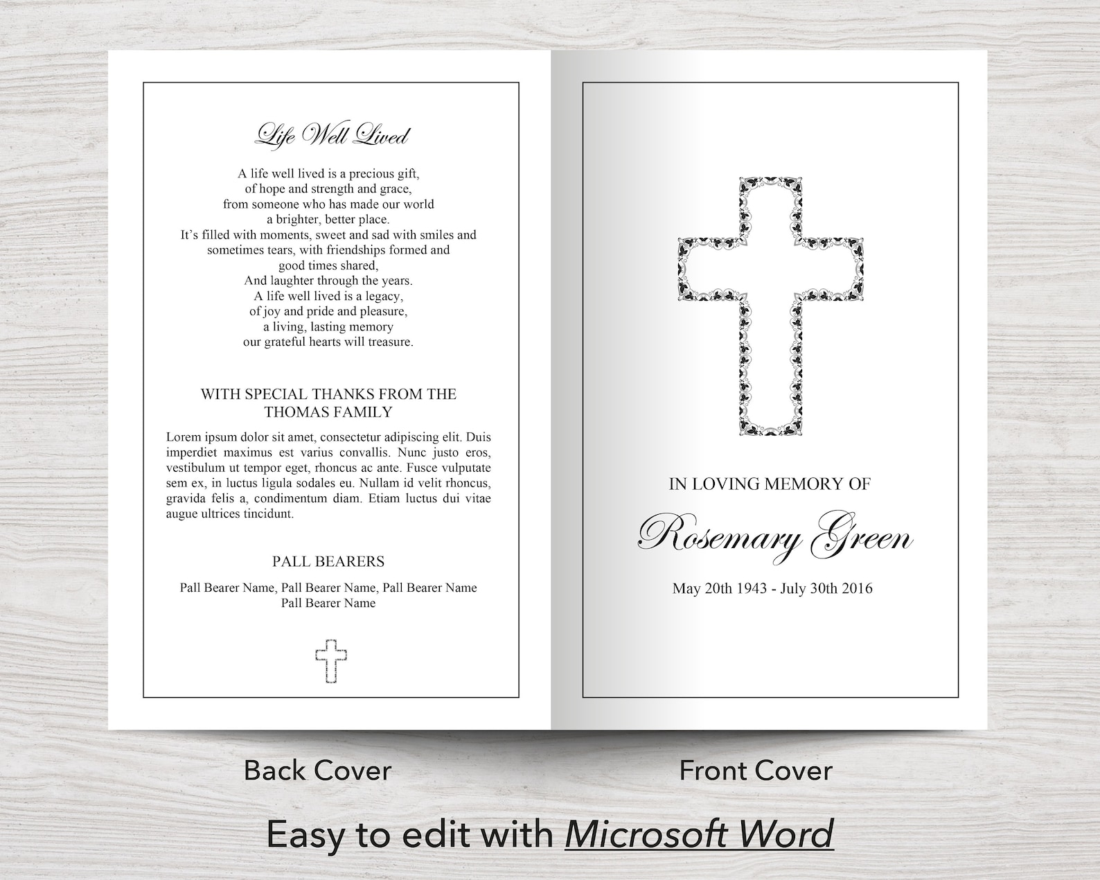 Catholic Cross Funeral Program Template Memorial Program Etsy Catholic Cross Funeral Program Template Memorial Program Etsy
