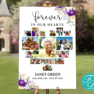 Celebration of Life Funeral Welcome Sign | Funeral Collage | Funeral Sign | Funeral Poster | Memorial Poster Template | 0298