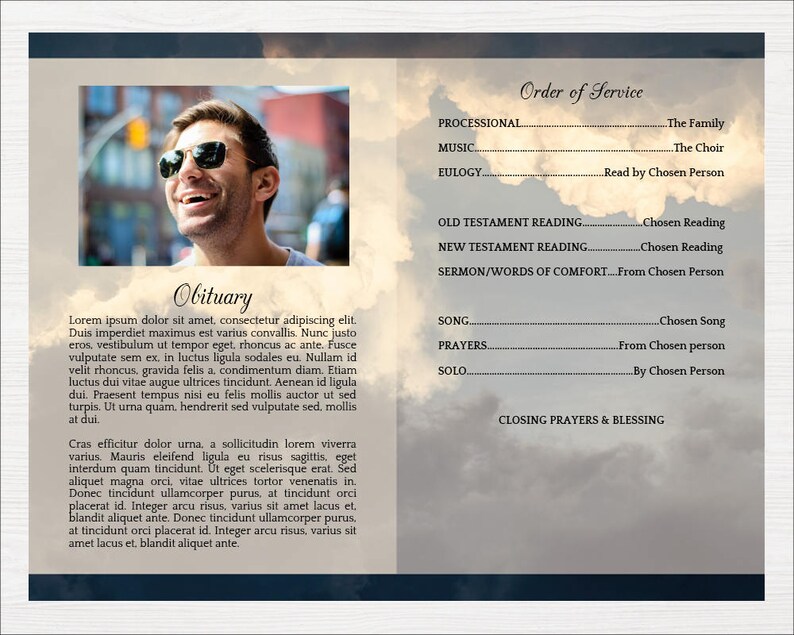 sample obituary for husband
