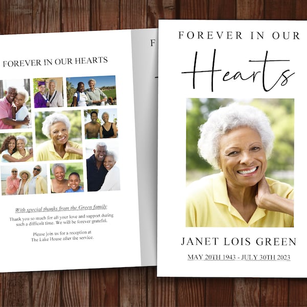 Funeral Collage Template Etsy Funeral Collage Template Etsy