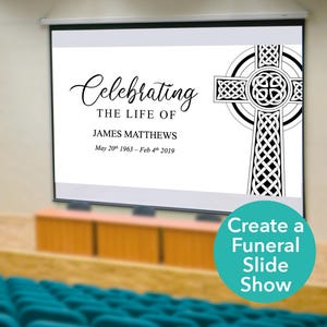 Catholic Cross Celebration of Life PowerPoint | Funeral PowerPoint | Funeral Slideshow | Funeral PowerPoint Presentation | 0251
